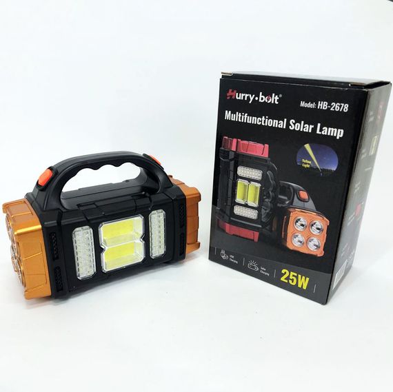 Фонарик аккумуляторный кемпинговый HB-2678 25W+2COB / Кемпинговый светильник / Фонарь NR-816 для кемпинга | Зображення 1