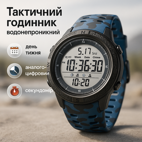 Стильные спортивные часы для активного отдыха SKMEI 2070CMBUWT, Водонепроницаемые электронные часы YW-29