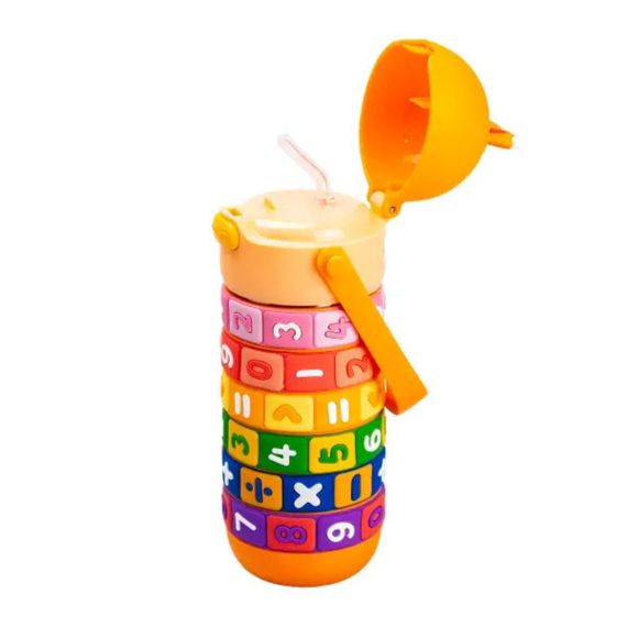 Термос детский интерактивный 430 мл с цифрами Оранжевый HP17305O | Зображення 2