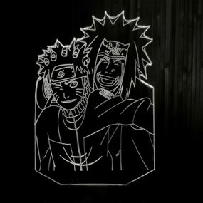 Акриловий світильник-нічник Наруто Джирая Сенсей білий tty-n001063