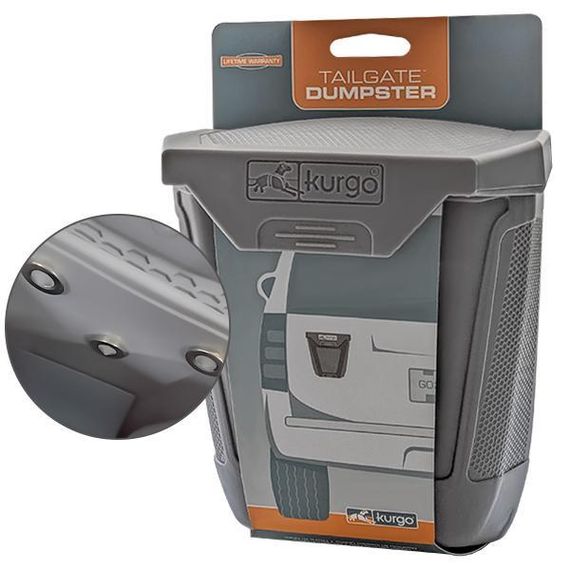 Kurgo Tailgate Dumpster курго контейнер силиконовый на магнитах Сірий | 13,5х6,5х15 см
