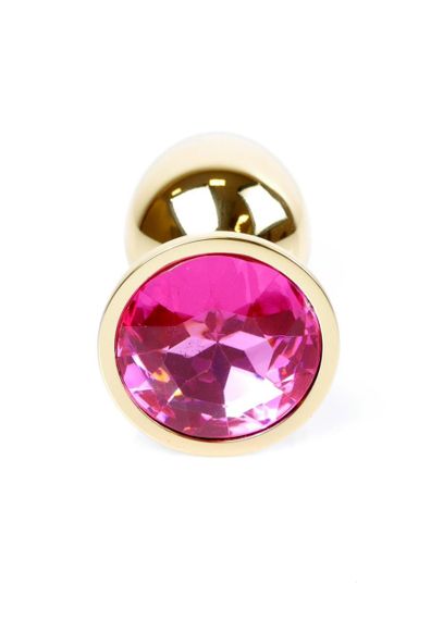 Анальна пробка - Jewellery Gold Plug Pink sexstyle | Зображення 1
