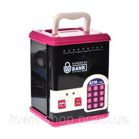 Детская копилка-сейф WF-3015H(Pink) музыка, свет, пароль, имитация отпечатка