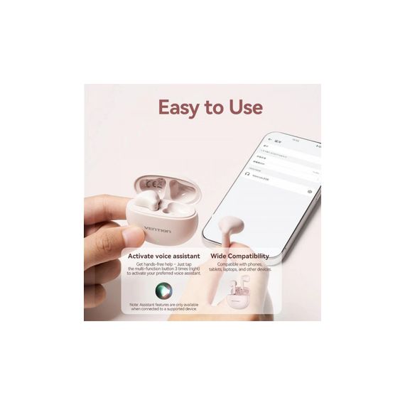 Навушники Vention Elf Earbuds E06 Pink (NBKP0) | Зображення 8