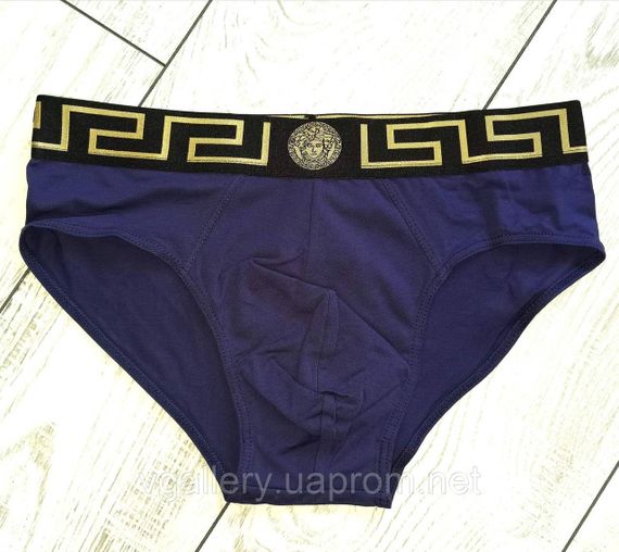 Чоловічі брифи, чоловічі труси сліпи (брифи) ВЕРСАЧІ, труси чоловічі, бріфи чловічі ПРЕМІУМ - Сині ХЛ