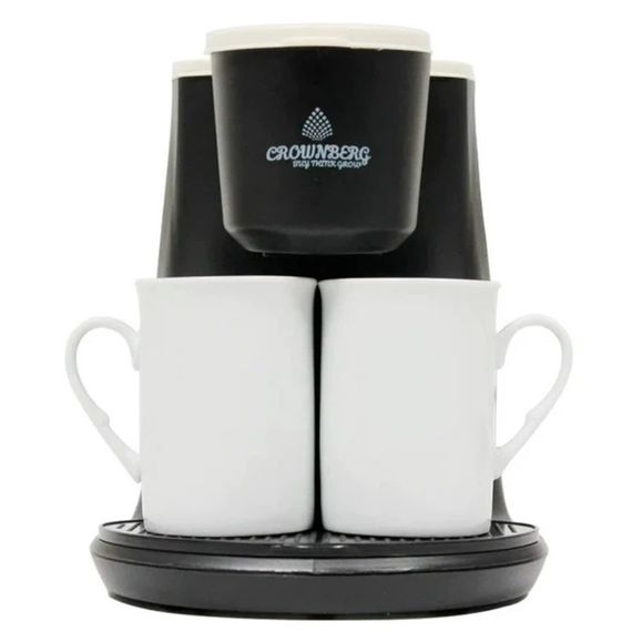 Капельная электрическая кофеварка для дома на 2 чашки Crownberg CB-1568 500Вт FW-68