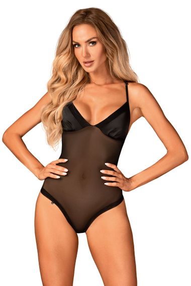 Боді Obsessive Alifini Чорний L/XL