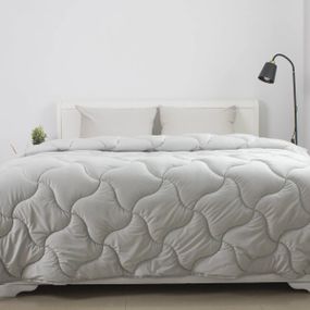 Ковдра двоспальна ТЕП VELOUR 1-04871_34484 180х210 см світло-сіра