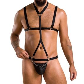 Комплект чоловічої білизни зі стреп Passion Set Andrew L/XL, стринги, шлейки