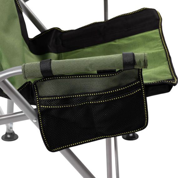 Крісло для риболовлі розкладне туристичне 60х57х92 см складне крісло для кемпінгу на природу Зелене | Зображення 6