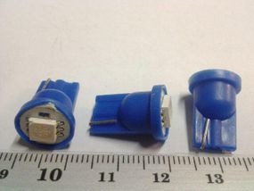 Лампа світлодіод б/ц 12V W5W T10 1SMD синя