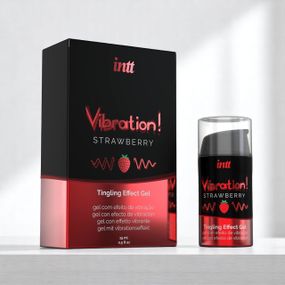 Рідкий вібратор Intt Vibration Strawberry 15 мл густий смачний гель до 30 хвилин дії