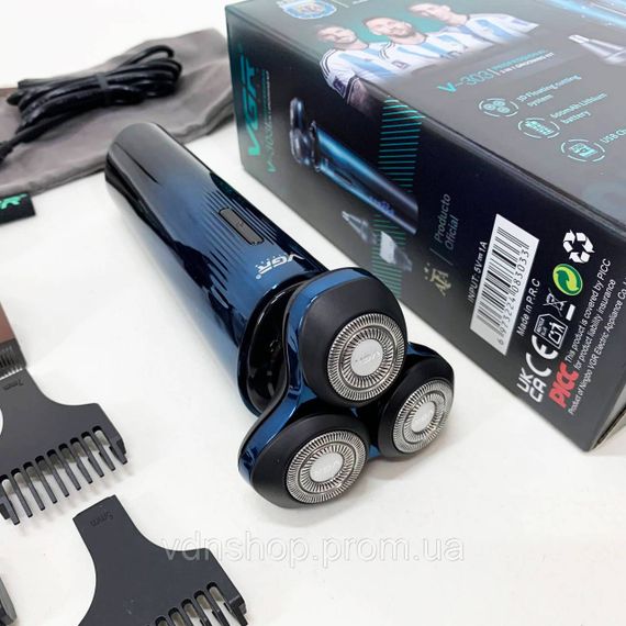 Професійна електробритва з насадками VGR, Професійна бритва з акумулятором, Хороша бритва портативна JN-76