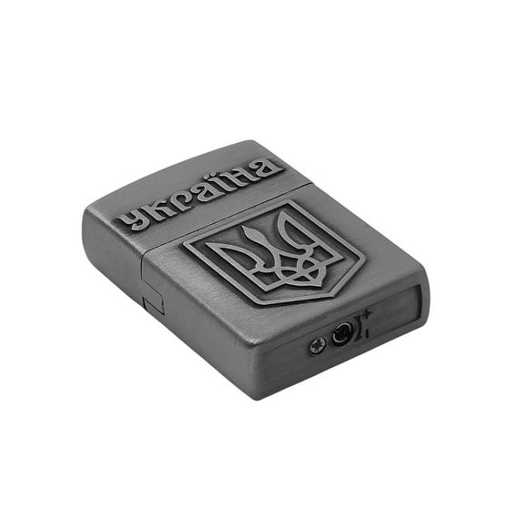 Запальничка Залізна З Кришкою Срібляста Україна | Зображення 2