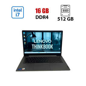 Ультрабук Lenovo ThinkBook 14 G2 ITL / 14" (1920x1080) IPS Touch / Intel Core i5-1135G7 (4 (8) ядра по 2.4 - 4.2 GHz) / 16 GB DDR4 / 512 GB SSD NVMe / Intel Iris Xe Graphics / WebCam б/в