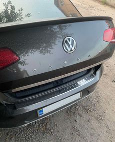 Кромка багажника SD (нерж) OmsaLine - Итальянская нержавейка для Volkswagen Passat B8 2015-2024 гг