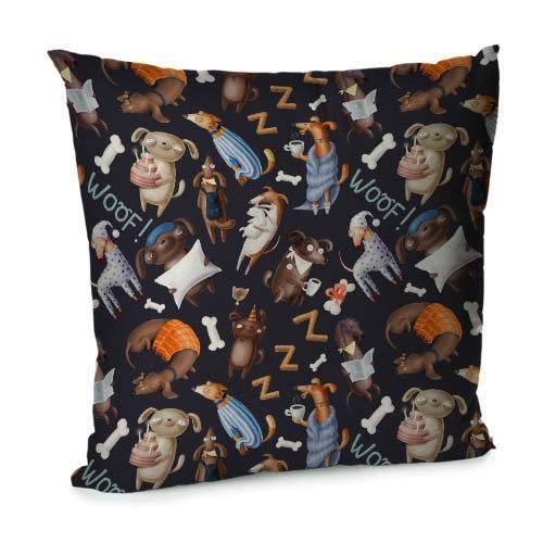 Подушка диванная с бархата Woof! 45x45 см (45BP_DOG026)