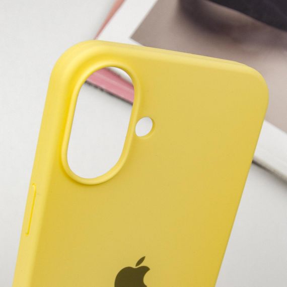 Чохол Silicone Case Full Protective (AA) для Apple iPhone 16 (6.1") Жовтий / Yellow | Зображення 4