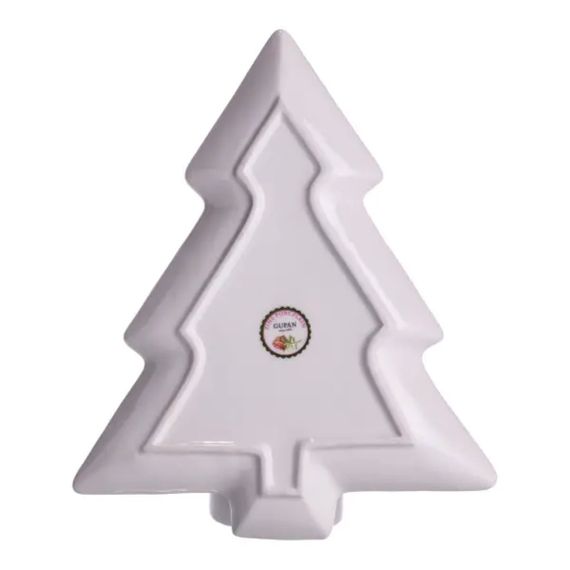 Сервірувальне новорічне блюдо для закусок з порцеляни Santa 29×24×2 (см) HP-SDHK-18 | Зображення 3