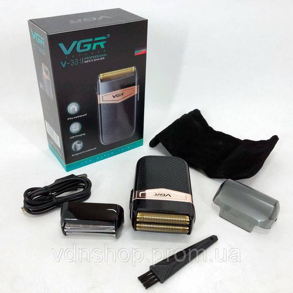 Електробритва для бороды VGR, Хорошие электрические бритвы для бритья, Бритвы аккумуляторные KD-68 | Зображення 5