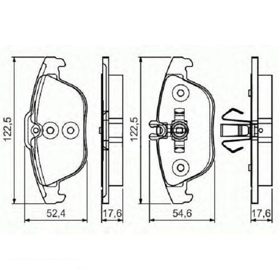 Тормозные колодки Bosch дисковые задние PR2 MB W204 "07 0986495105 | Зображення 1