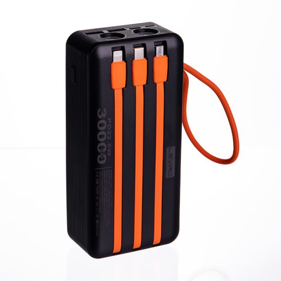Повербанк зі швидким заряджанням та 3 шнурами 30000 mAh портативний зарядний пристрій powerbank заряджання для телефона HP-N56 | Зображення 2