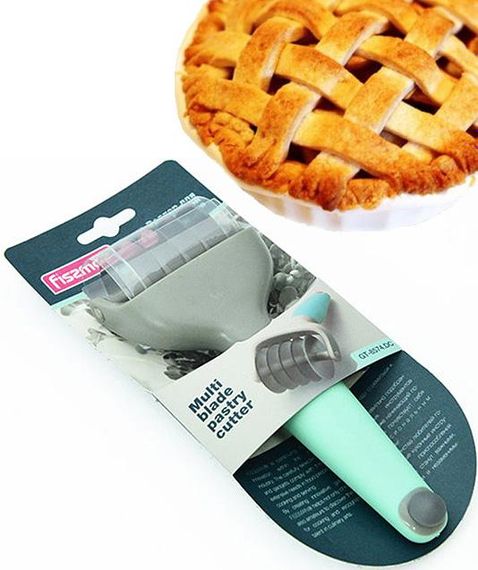 Роллер Fissman для фігурної нарізки тісту 5см (4 смужки 1см)