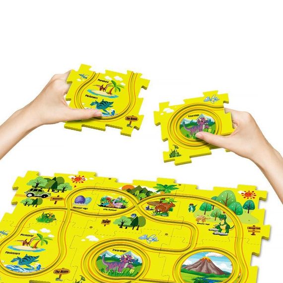 Розвиваюча іграшка-пазл SHT 1103A Dinosaur Park (25pcs) Yellow | Зображення 1
