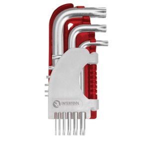 Набір Г-подібних ключів TORX 9 шт., Т10-Т50, Cr-V, Small INTERTOOL