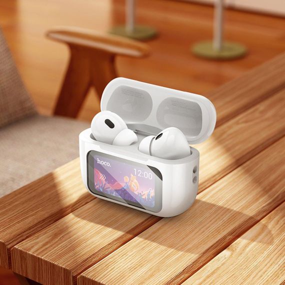 Бездротові навушники HOCO EW72 Soar true wireless ANC Noise Reduction touch screen BT headset White | Зображення 6