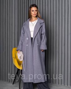 Пальто колір сірий розмір 3XL FI_008871