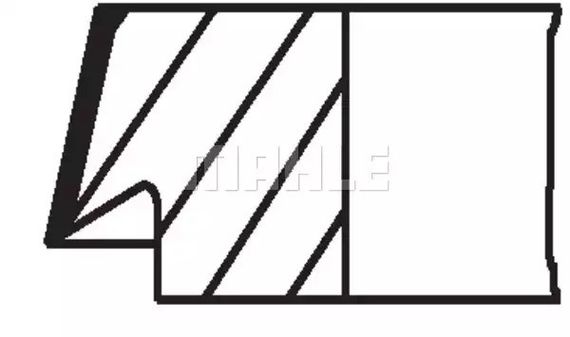 Кільця поршневі OPEL 73,90 1.0/1.2/1.4/XEP 1,2 x 1,2 x 2,0 , MAHLE/KNECHT (01218N3) | Зображення 1
