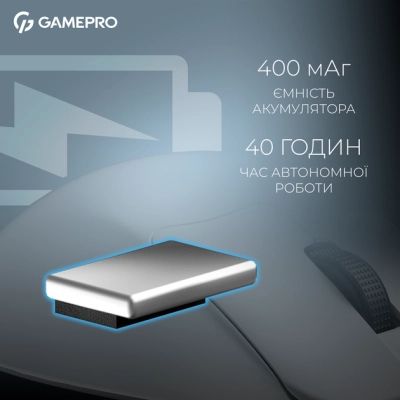 Мышка GamePro Asgard Surt Wireless/Bluetooth/USB White (GM017W) | Зображення 2