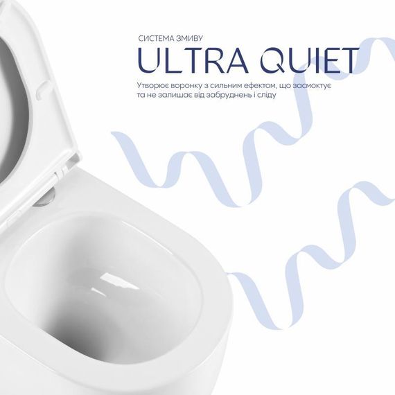 Унітаз підвісний Qtap Taurus безобідковий із сидінням Soft-close QTTAU26W45428 | Зображення 4