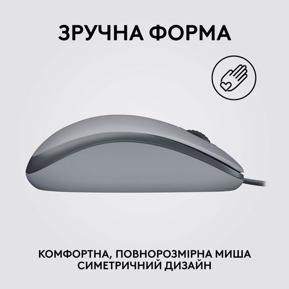 Мишка Logitech M110 Silent USB Mid Gray (910-006760) | Зображення 4
