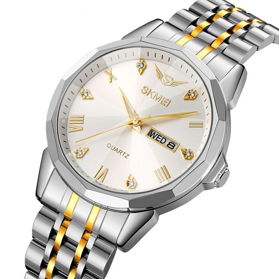 Skmei 2291TGDWT Silver-Gold-White | Зображення 1