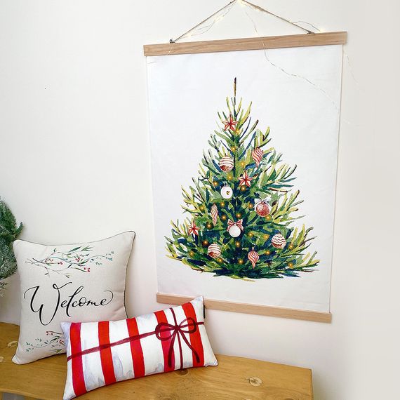 Тканинний постер на стіну Ялинка 60х93 см (TPSR_23NY001)