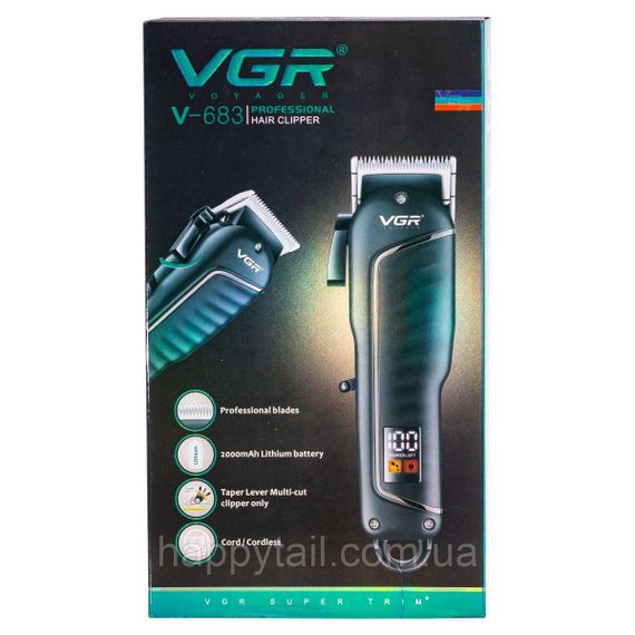 Машинка для стрижки LED професійна з насадками VGR HP-V-683 | Зображення 7