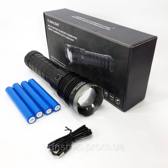 Портативный LED фонарь на батарее AK138-1, Долговечный светодиодный фонарь лед тактический YG-46 | Зображення 1