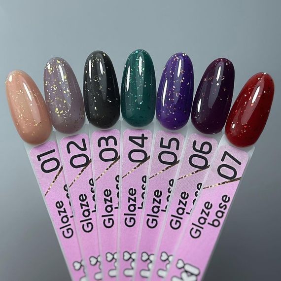 База для гель-лаку Toki-Toki Glaze Base GL01 с поталью 5мл | Зображення 1