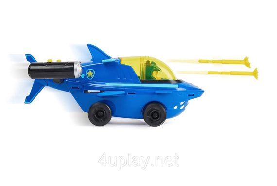 Щенячий Патруль рятувальна машина-трансформер човен Гончика Paw Patrol Aqua Pups Chase Transforming Shark | Зображення 6