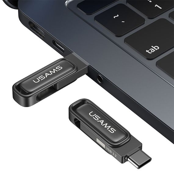 Флеш-накопичувач Usams US-ZB349 USB 3.2 Type-C Dual Ports – 256GB Tarnish | Зображення 7