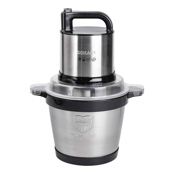 Чоппер измельчитель с чашей 3,5 литра мясорезка 4 лезвия нержавеющая сталь мясорубка Sokany SK-7028 | Зображення 3