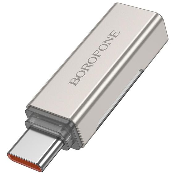 Переходник Borofone BV25 Type-C male to Type-C female Gray | Зображення 2