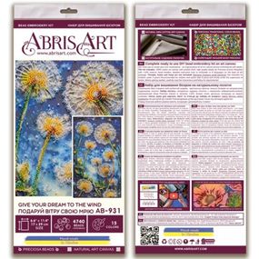 Набір для вишивання бісером "Подаруй вітру свою мрію" AB-931 на натуральному холсті