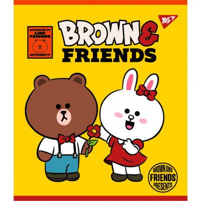 Тетрадь Yes А5 Line Friends 12 листов клетка (766795) | Зображення 3
