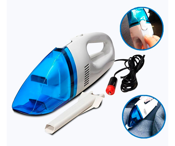 Автомобильный пылесос с зарядкой от прикуривателя Vacuum Cleaner DC 12V бело-синий 60W (lp-89801_104) | Зображення 4