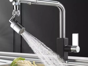 Насадка на кран Water для смесителя. Аэратор поворотная головка на 720 градусов с 2 режимами изогнутый вращающийся