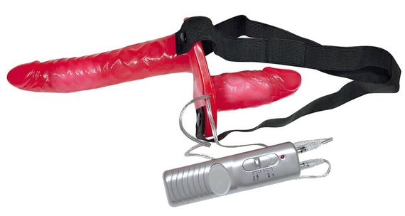Страпон - Bad Kitty Vibrating Strap-On Duo | Зображення 1