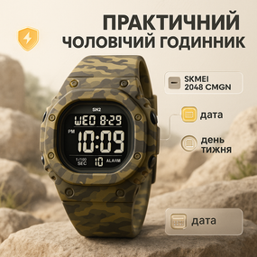 Чоловічий водостійкий спортивний тактичний наручний годинник, Спортивний чоловічий годинник для хлопця XO-16